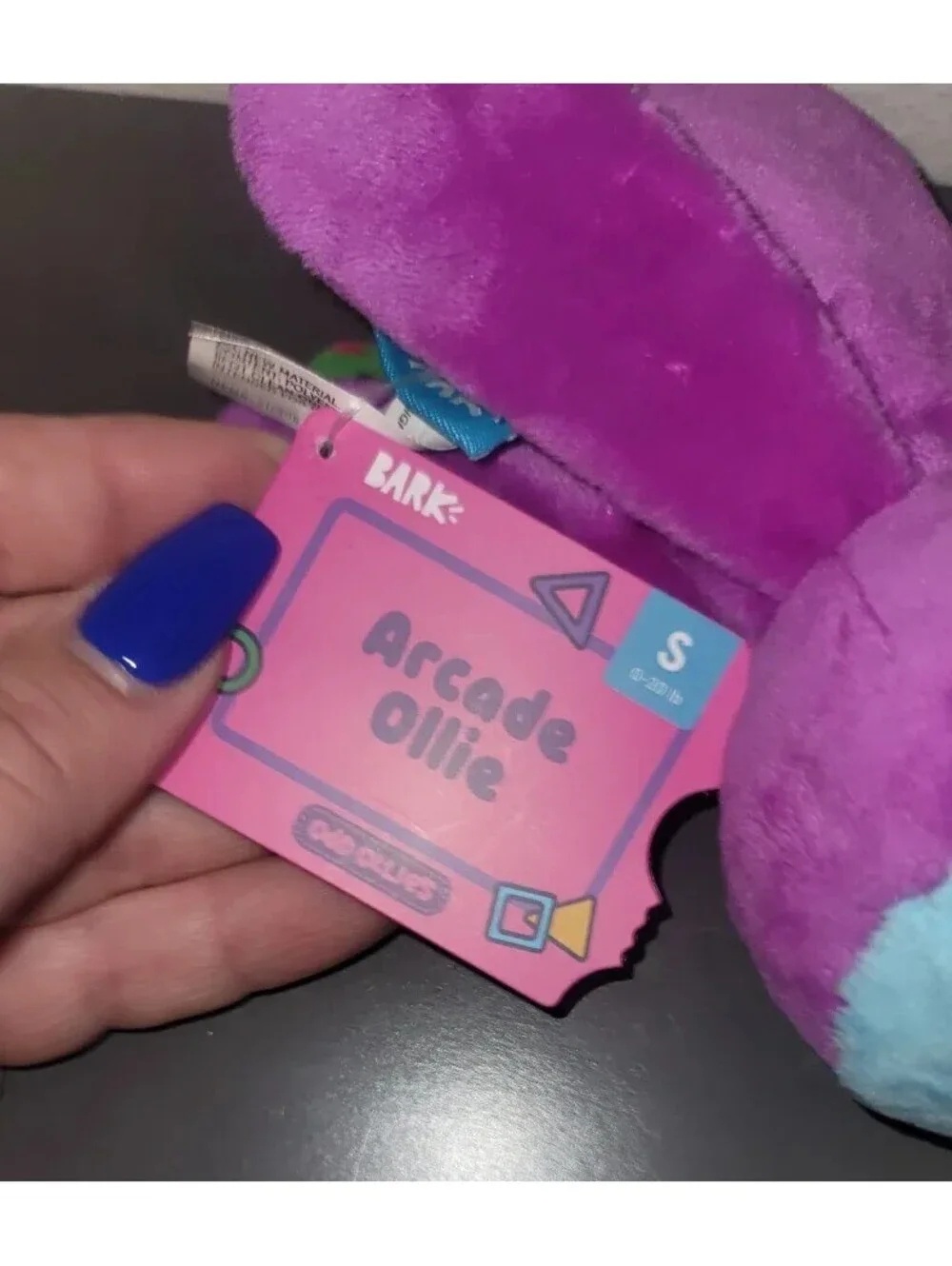 BARKBOX ARCADE OLLIE PURPLE OCTOPUS DOG TOY SMALL NWT